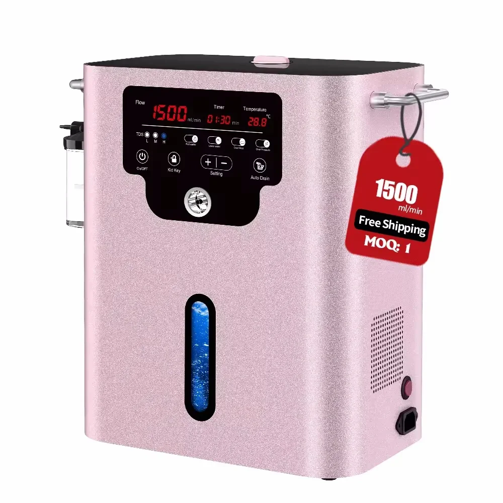 Moneng Portable Home Use 1500ml Oxyhydrogen Inhaler H2 O2 Generator Breath Therapy Machine