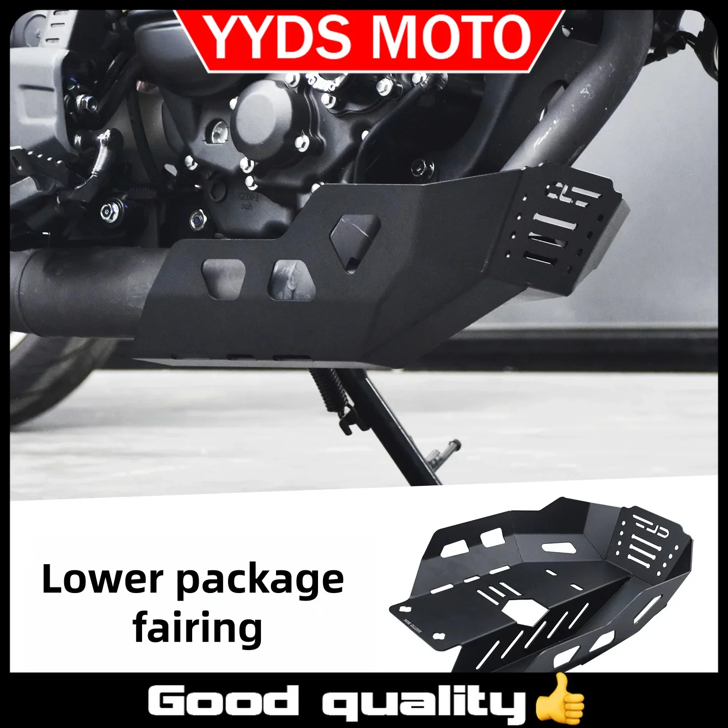 For Honda CL300, this includes an engine protection plate, lower fairing, stainless steel skid plate, and chassis accessories.