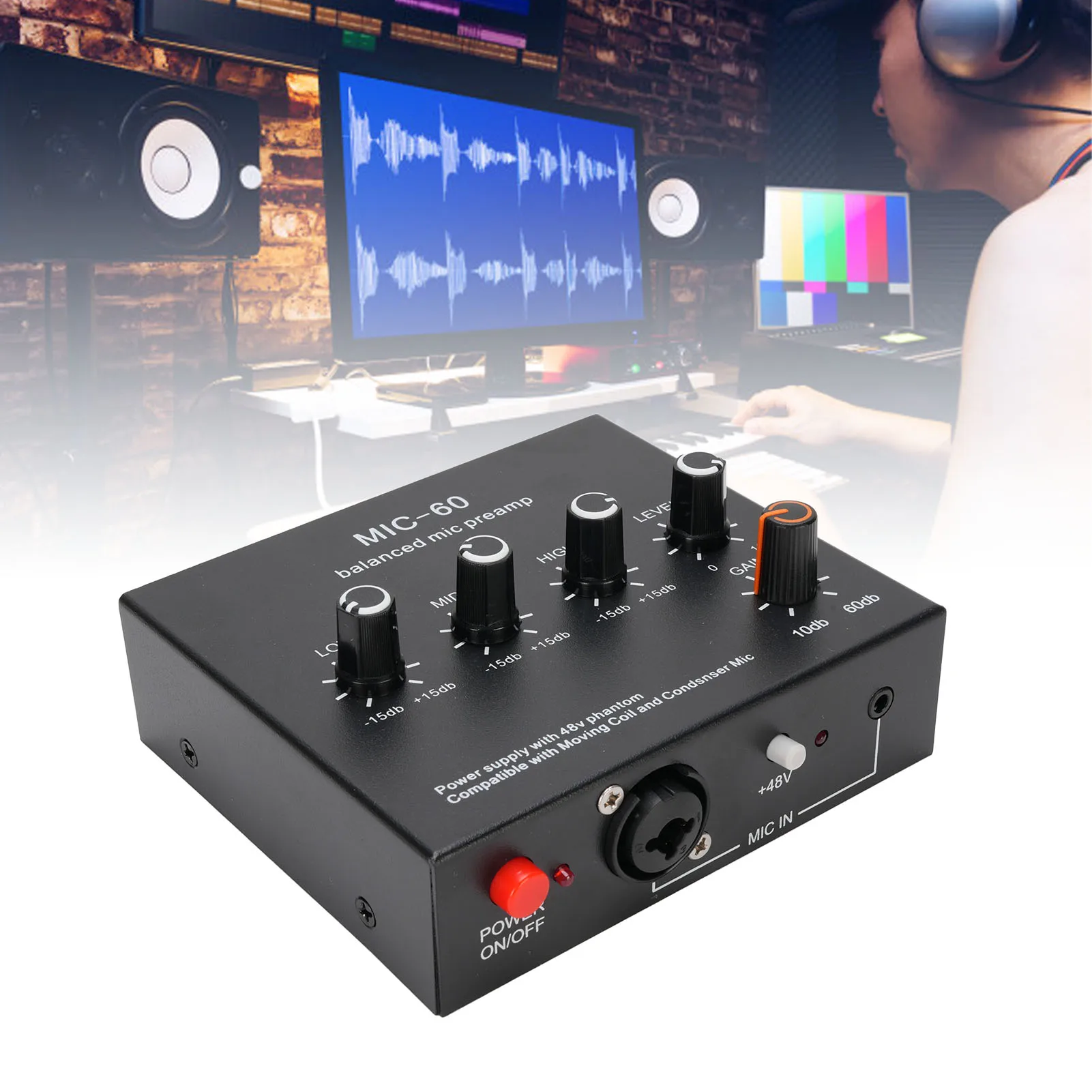 

Микрофонный предусилитель XLR 3,5 мм 6,35 мм, входы, выходы, микрофонный предусилитель, полностью балансированная схема для динамического конденсатора для записи голоса