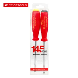 PB WISS TOOLS 2 Piece SwissGrip Screwdrivers Set for Phillips and Slotted Screws Repair Tool Kit NO.888.SET