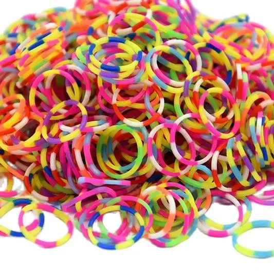 Loom Rubber Bands Bracelet Rainbow Rubber Loom Bands Make Woven Bracelet DIY Toys Christmas 2024 Gift  for Kids or Hair