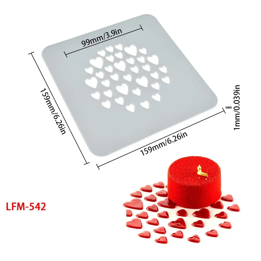 Non Stick Bakery Printing Mold Hand Washable Easy Release Silicone Cake Decorating Plate DIY Manual Unmolding Baking Utensil
