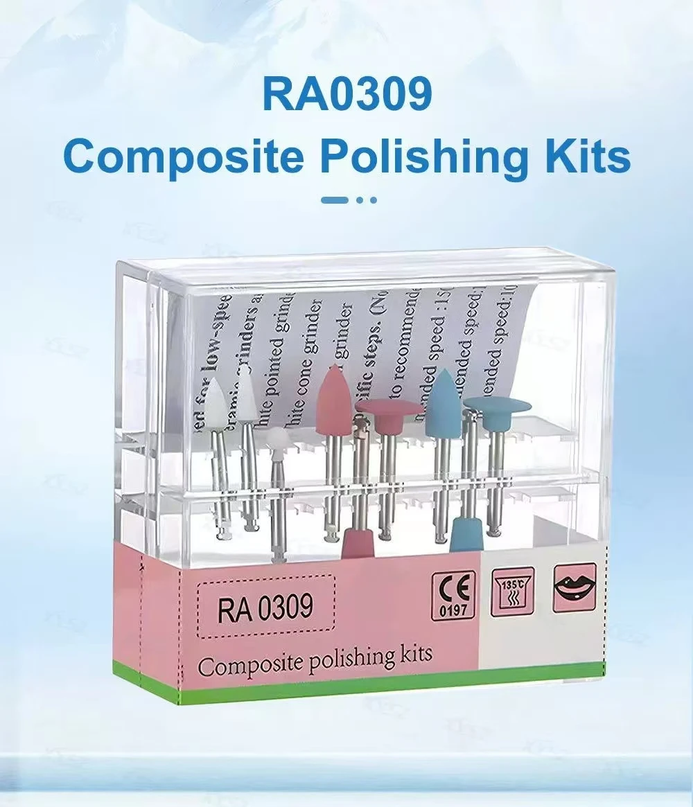 

RA0309 Dental Composite Polishing for Low Speed Handpiece Contra Angle Kit Resin Sanding Polishing Set Odontologia Materials