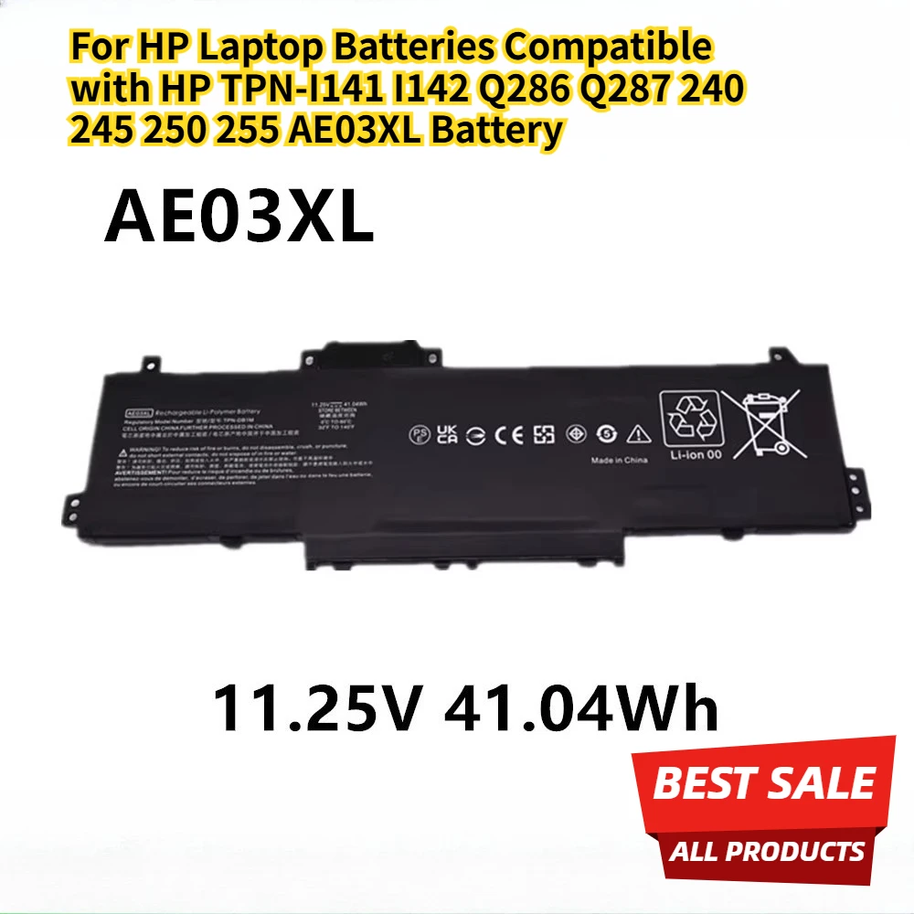 

For HP Laptop Batteries Compatible with HP TPN-I141 I142 Q286 Q287 240 245 250 255 AE03XL Battery