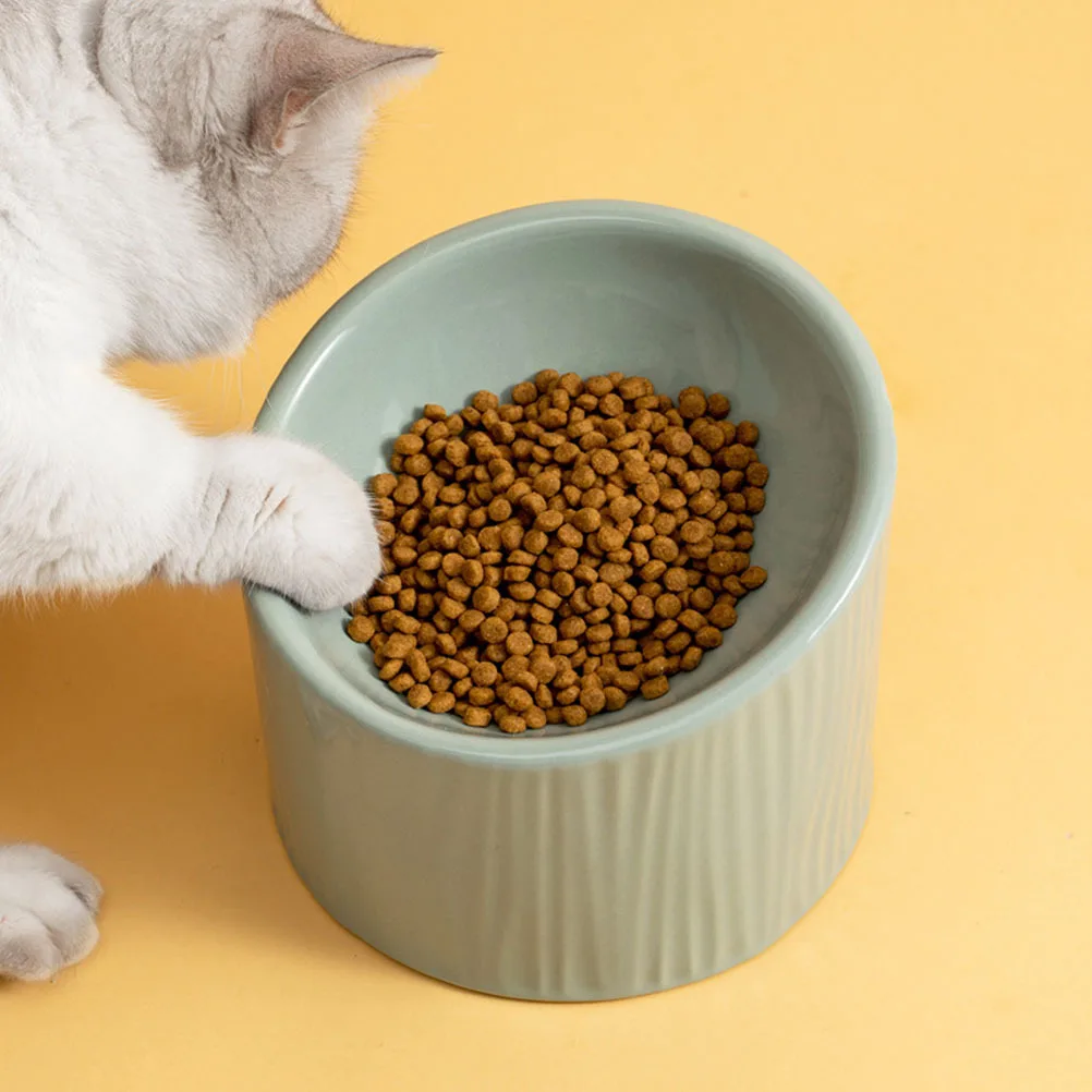 

1Pcs High-Leg Cat Bowl Smooth Comfortable Surface Pet Food Bowl Easy to Clean Non-Tip Design for Dog Cat Feeder Supply