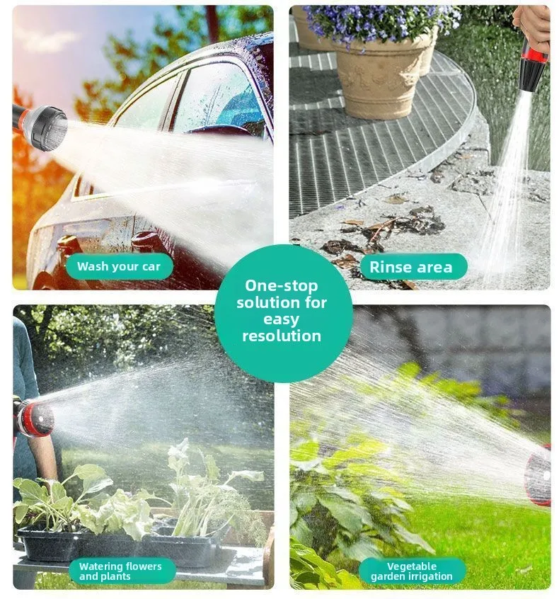 Electrical Automatic Recycling Water Pipe Watering Sprinkler Watering Spray Gun Household Garden Water Gun Telescopic Tube