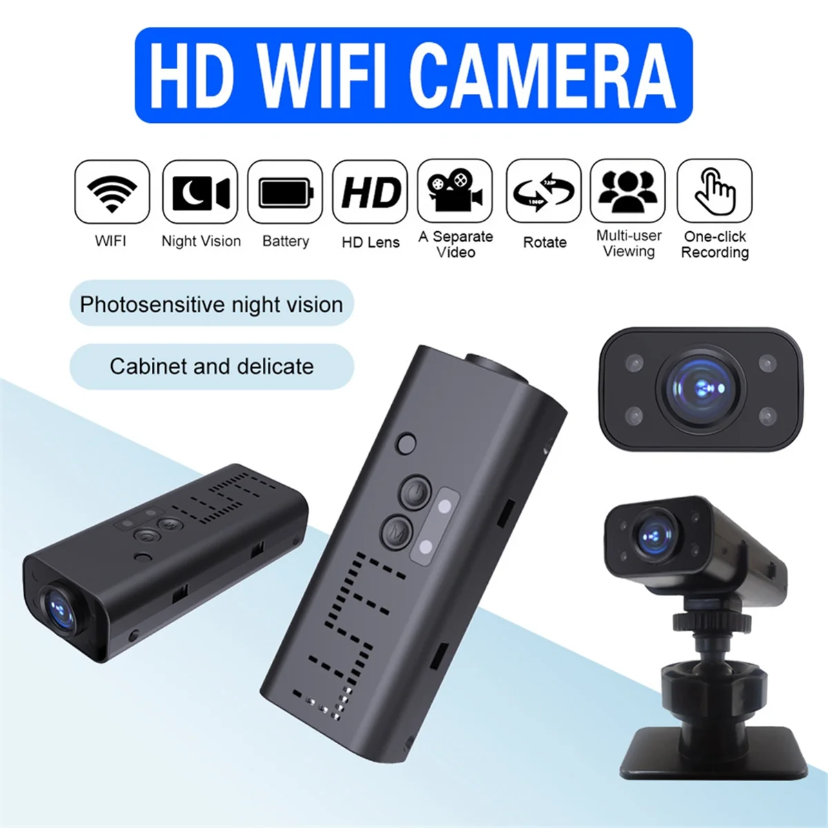 A93P WK13 Mini Wifi Surveillance Camera Home Security Indoor Outdoor Audio Wireless Camera HD Video Protection Monitor
