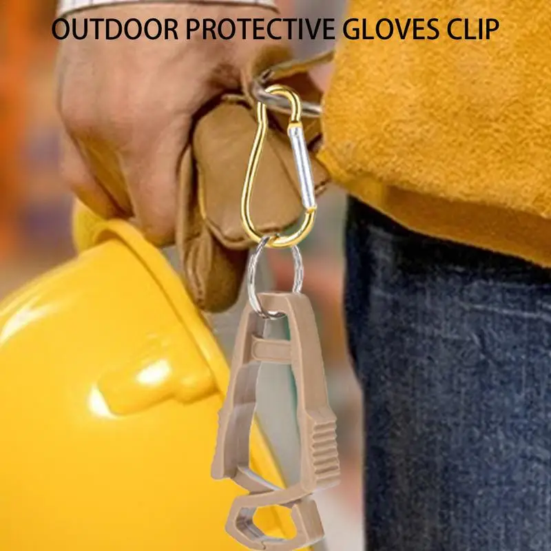 Gloves Holder Clip Aluminum Alloy Belt Clip Hook Camping Hook Anti-loss Gloves Clips For Construction For Gloves Helmets Towels