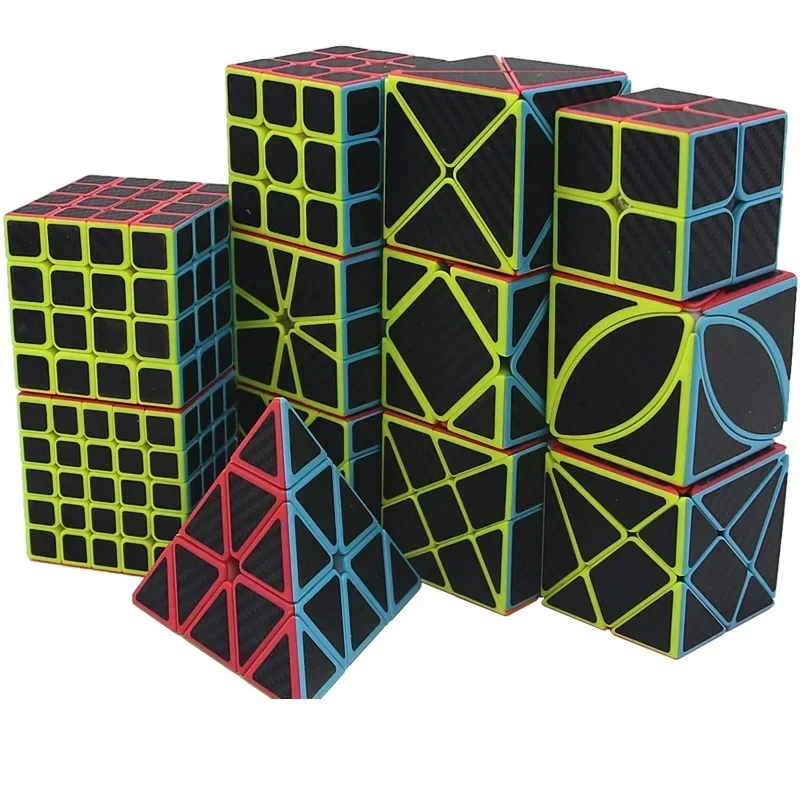 【Cybe】Cybe Custom Madeキュー Picube] QIYI Carbon Fiber Cube Magic Cube Speed 2x2 3x3 4x4 5x5