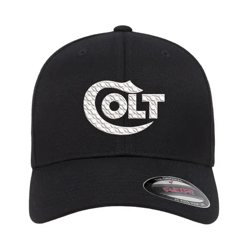 Colt Gun Rifle Logo Fitted Ball Cap Hat Black Olive Navy