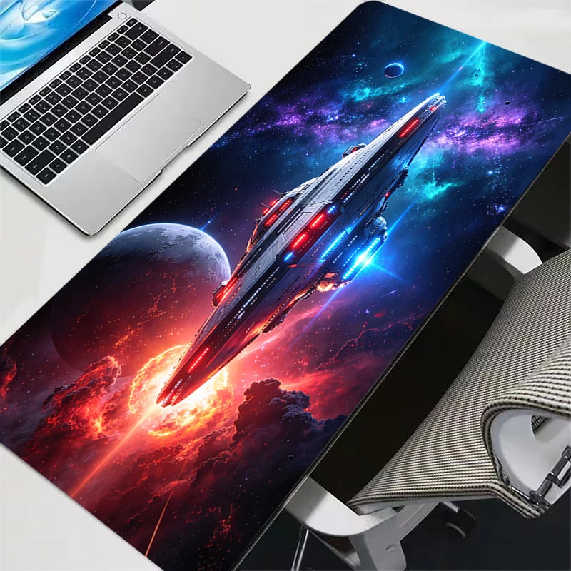 Mouse Pad Spacecraft Rug Gaming Accessories Gabinete Gamer PC Computer Desk Mat Large XXL Keyboard Tablet Mousepad