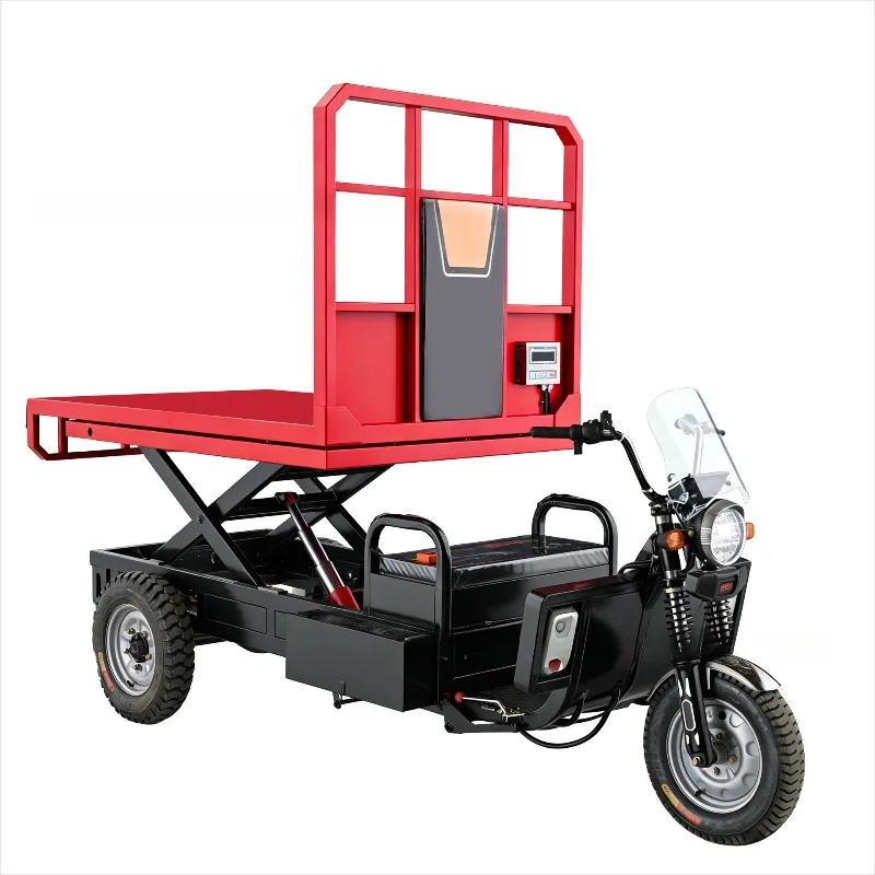 Electric lifting platform tricycle mobile unloading truck orchard transportation