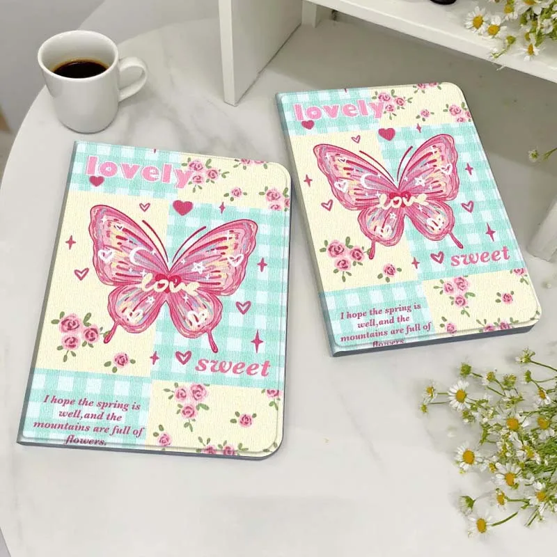 

Cartoon Butterfly Heart Sweet For Honor MagicPad MatePad M5 8 9 2 3 10 12 X V7 V8 X8 X9 V9 GT X9a GT2 S Air Pro Tablet Case