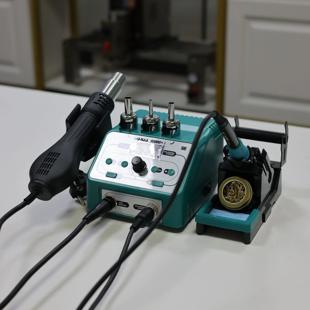 

YIHUA 938BD+-I Fast Heating Soldering Station with Key Beep Alert, 200°C-480°C Range for Precision Circuit Board Work