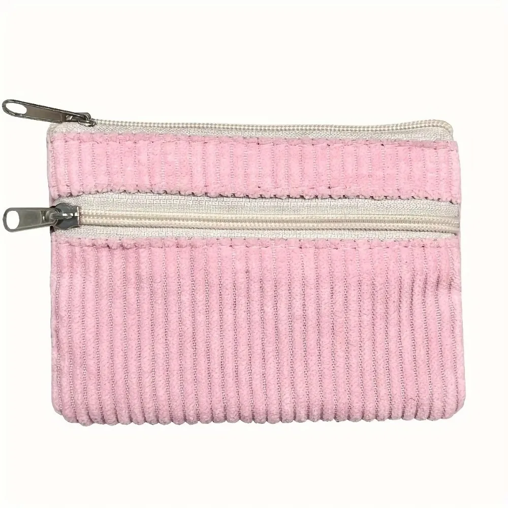 

Fashion Multi-Colored Corduroy Bag Small Zipper Key Bag Card Bag Women Men