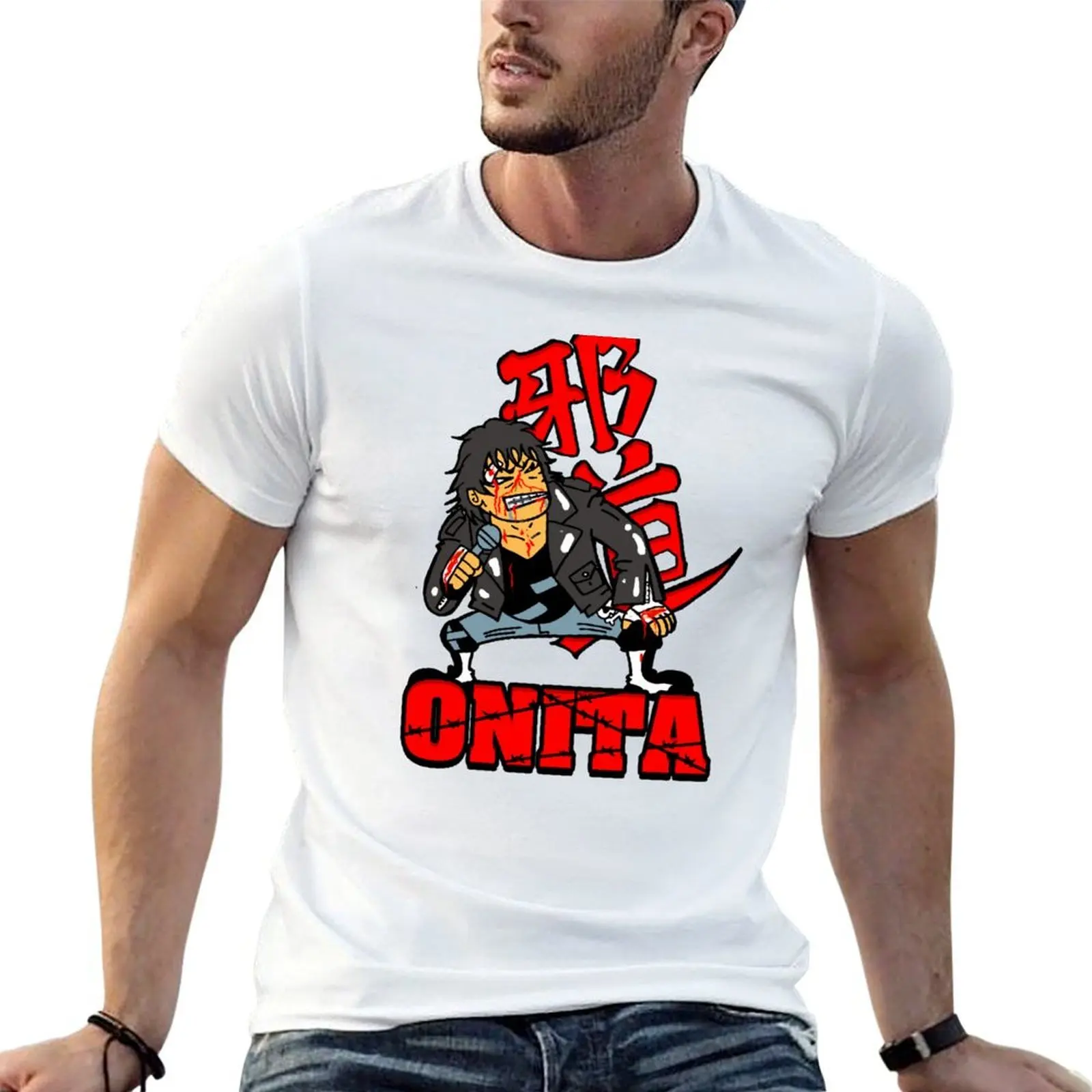 

Atushi Onita T-Shirt t shirt man luxury t shirts for man graphic vintage cotton t shirts man 100% T-shirt