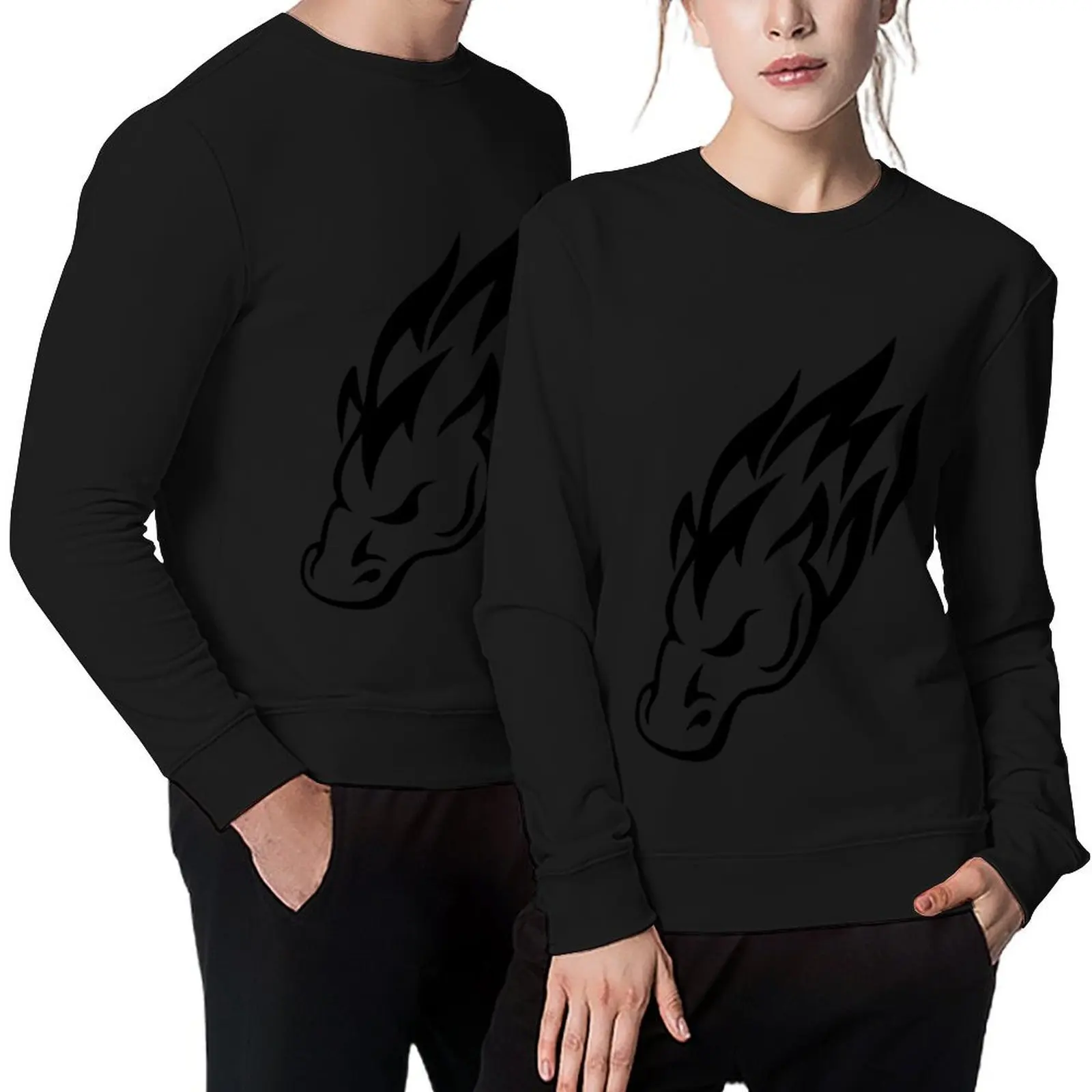 

Black and White Fire Horse Pullover clothes for men mens clothes korean clothes sweatshirt