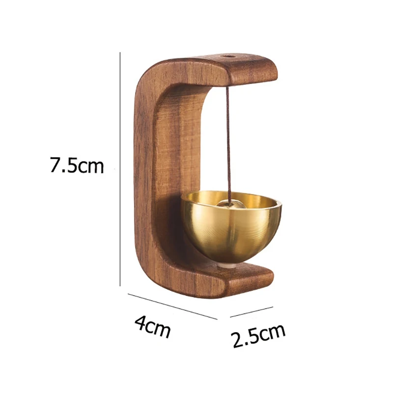 1Pc Doorbell Wood Bell Gentle Sound Bell Entrance Decorative Doorbell Wind Chimes Cute Room Decor Door Hanging Decoration‘