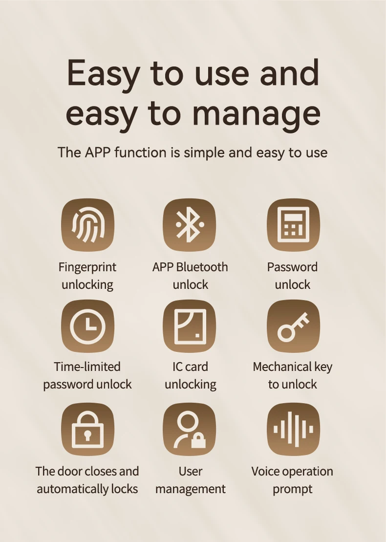 Neuankömmling Wifi Remote Ttlock App Keyless Security NFC-Karte Finger abdruck Passwort Digital Smart Locks mit 8 stücke Batterien betrieben – Detail 4
