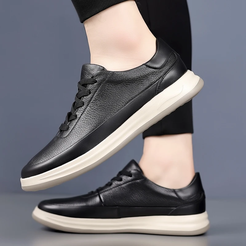 ​Men’s Lace-Up Sneakers 2025 – Chunky Sole with Height Boost, Breathable & Comfy, Durable & Non-Slip, One-Step Wear, Fashionable