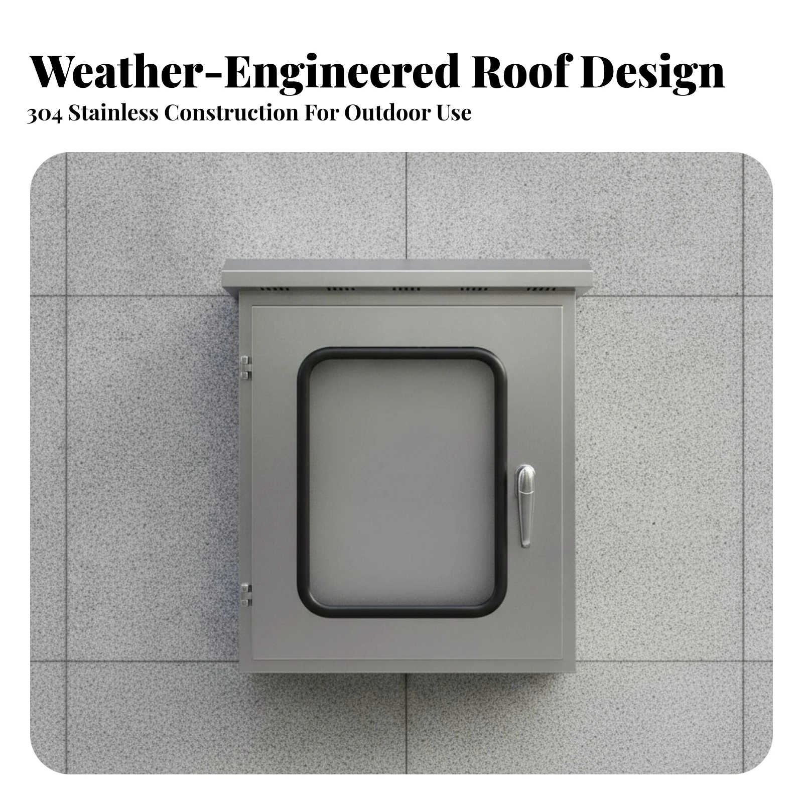 Control Box Lockable Stainless Steel Electrical Enclosure Box with Rain Cap Weatherproof Electrical Control Enclosure Ventilated