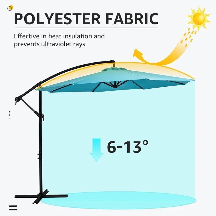 Grand parasol de jardin extérieur RapDuty, parapluie fabriqué en Chine, haute qualité