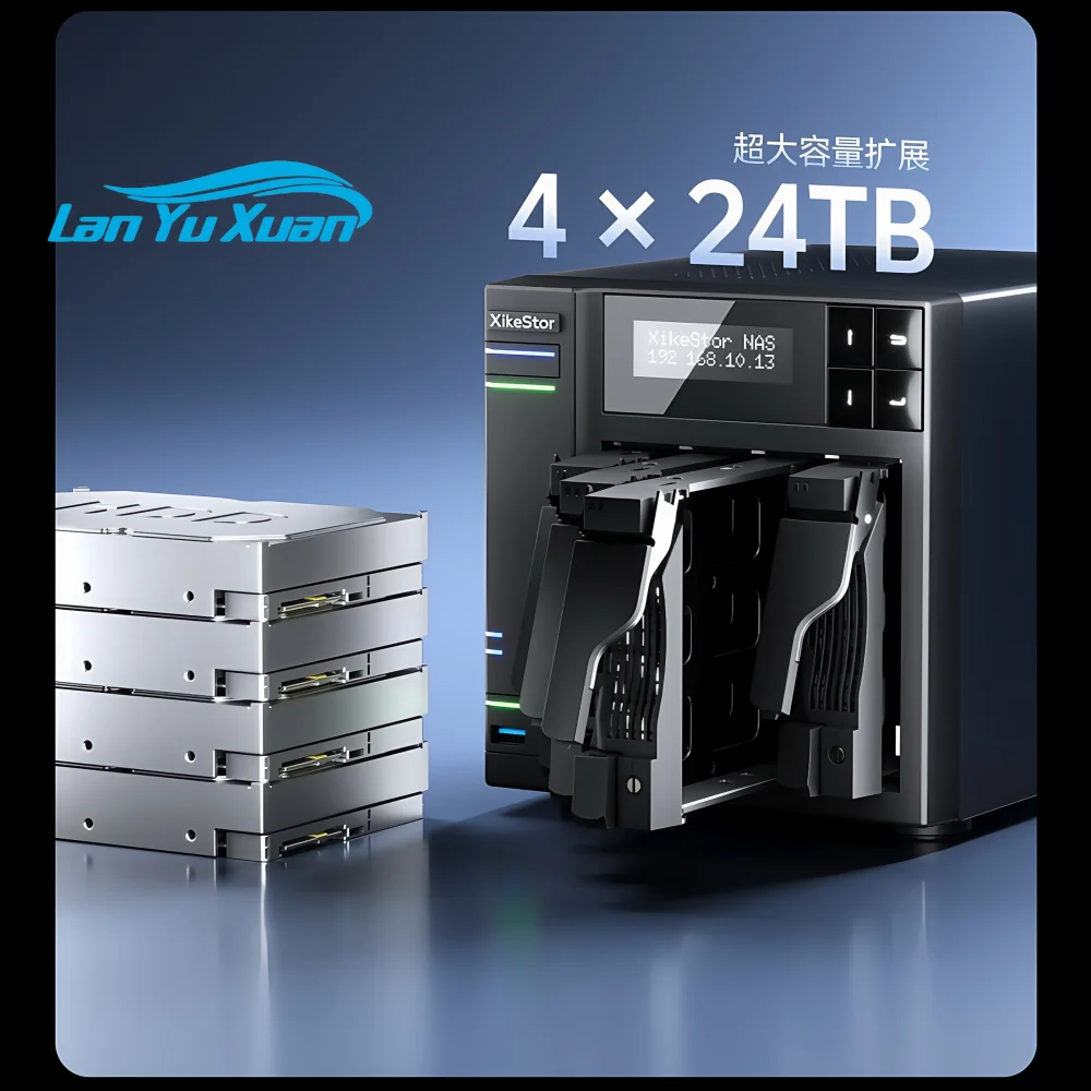 2025 2026 جديد 4 Bay Mini NAS PC 4 * M.2 NVME SSD N100 رباعي النواة 8GB DDR5 Dual Lan 2.5GbE SATA HDD خادم التخزين #1