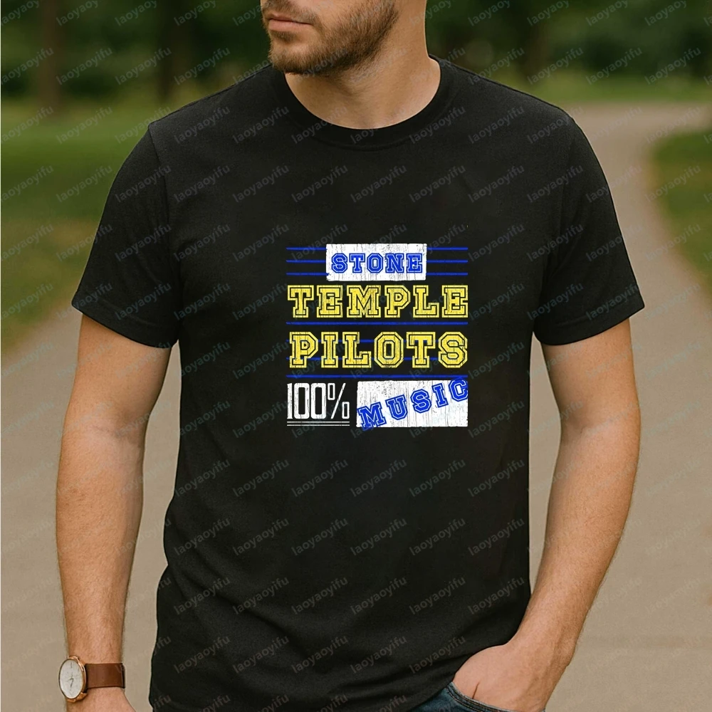 Comfortable Color Shirt By Stone Temple Pilots. Summer Trend Short-sleeved T-shirt Suitable for Both Men and Women, Large Size.