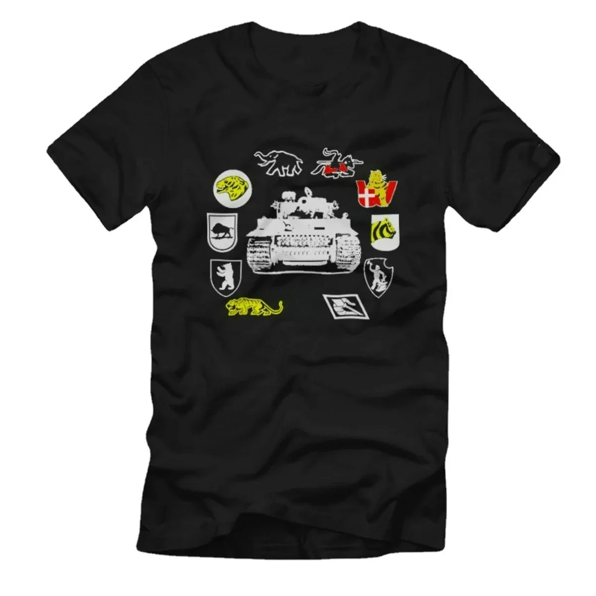 Heavy Panzer Division Tiger Tank Squadron Badge T-Shirt Summer Cotton Short Sleeve O-Neck Mens T Shirt New S-3XL