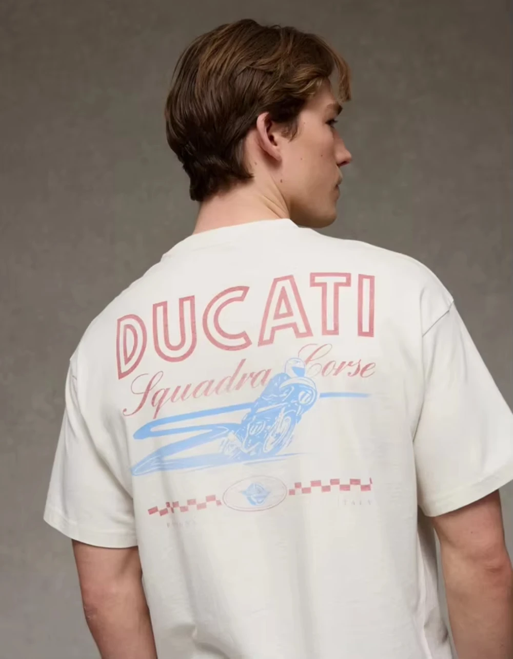 2026 Ducati Squadra Corse Print T-Shirt Men Women Vintage Cotton Short Sleeve T Shirt Summer Tees Oversized Y2K Tops