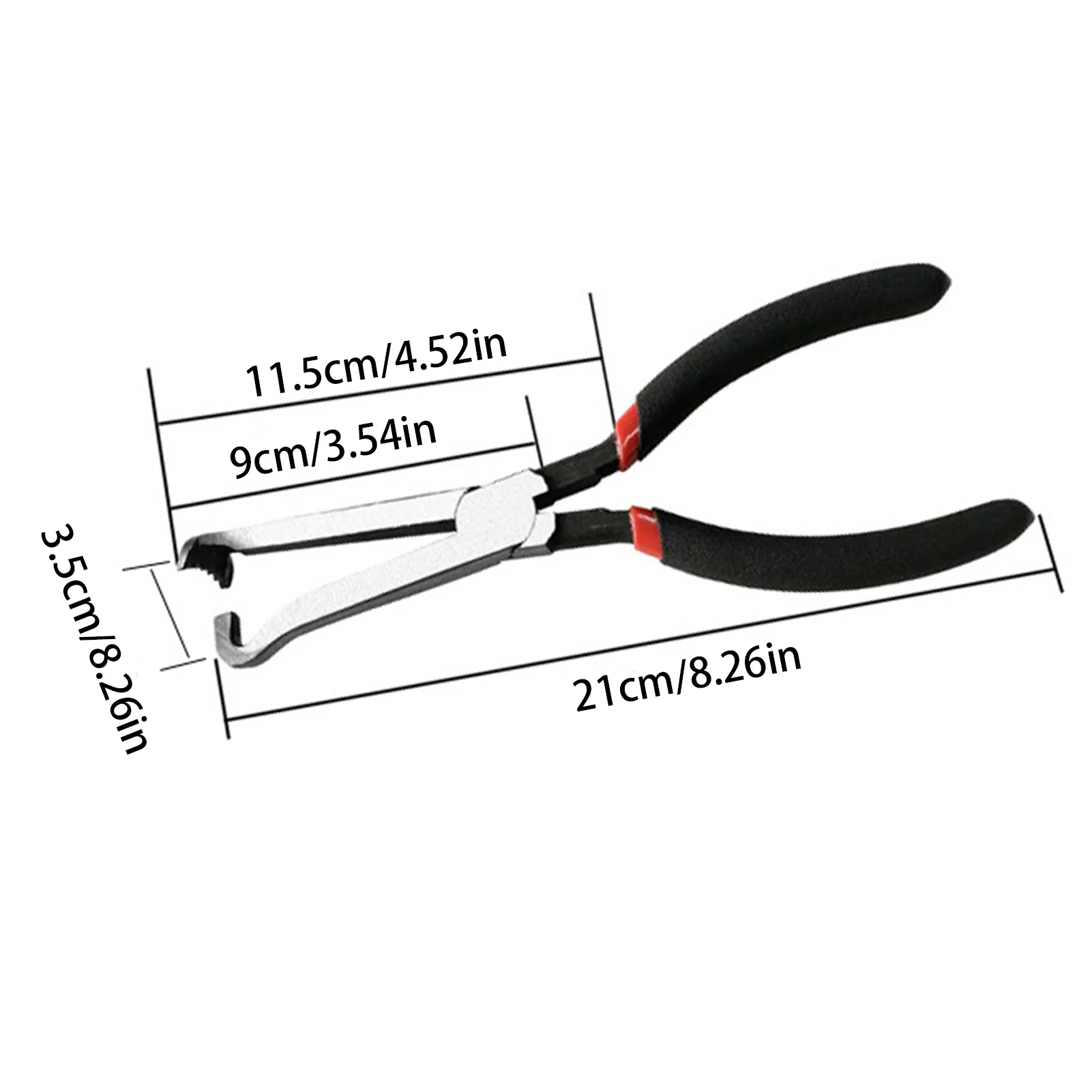 Electrical Plug Connector Disconnect Plier Convenient to Use with Unique Curved Rake Jaw Design Suitable for Push Tab Style Plug