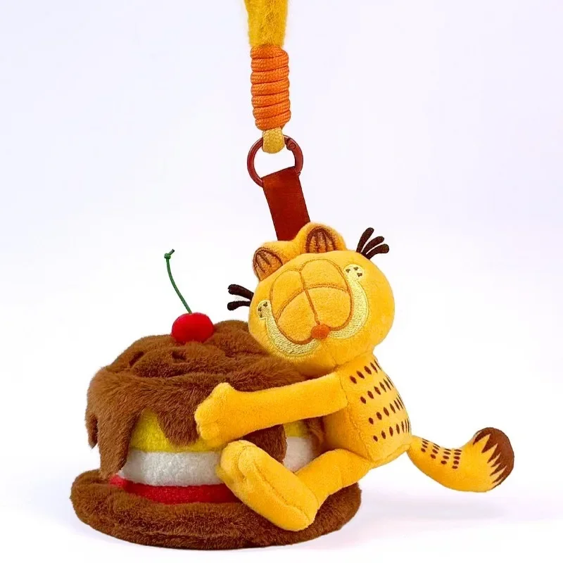 Popular Garfields Kawaii Cartooon 10cm Plush Toys Keychains Cute Odie Garfields Family Soft Stuffed Animals Peluche Toys Gifts