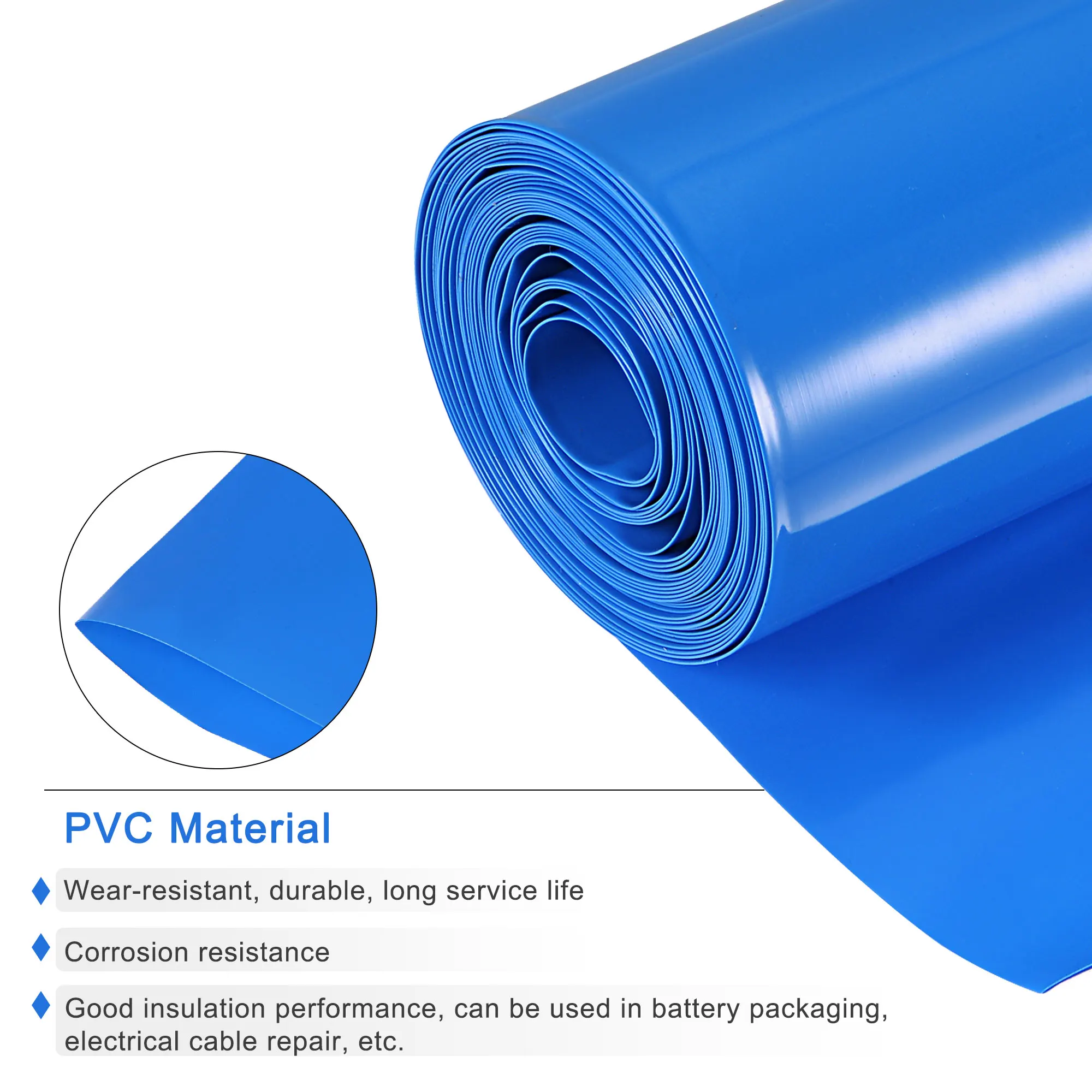 Length 2Meter 3Meter Battery Packs PVC Heat Shrink Wrap Tube Width 100mm 66mm Insulated Film Wrap Protect Case Pack Cable Sleeve