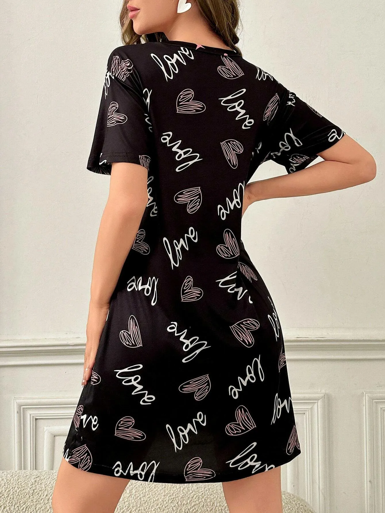 Women's pajamas new design skirt home dress dress elegant casual nightdress