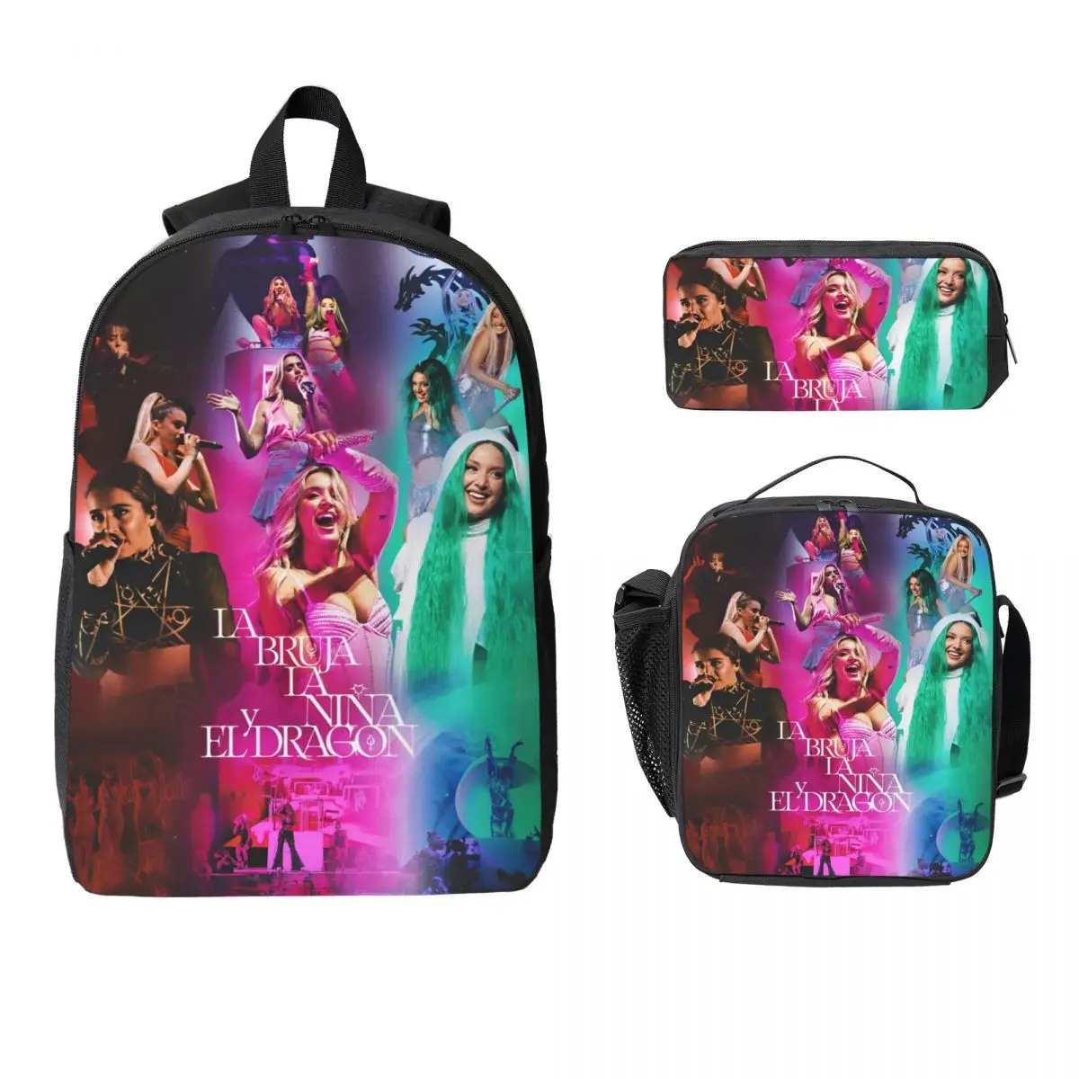 3Pcs Lolas Indigos 2025 Tour School bags Set for Children Pen Bags Backpack Sets with Lunch Box For School Students Knapsack
