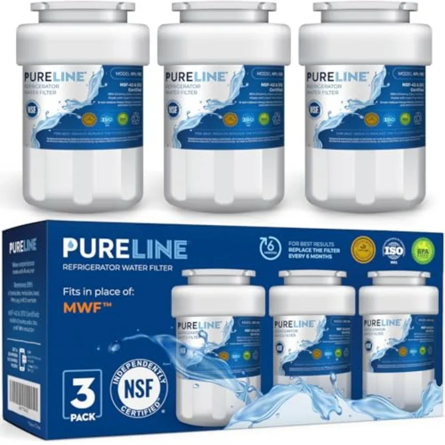 Pureline Replacement for MWF Water Filter Smartwater MWFP Kenmore 46-9991 Models MWFP MWFINT GWF GWFA Refrigerator Water Filter