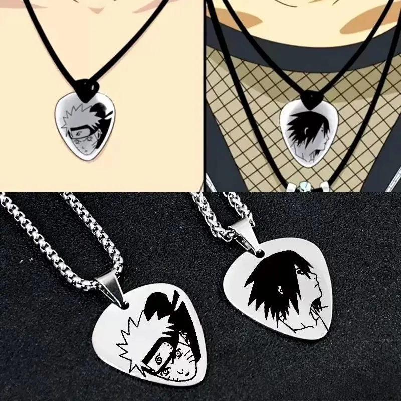 Neue NARUTO Uzumaki Naruto Uchiha Sasuke Uchiha Itachi Halskette, hochwertige, kreative, einfache Schlüsselbeinkette, vielseitige Pulloverkette – Detail 2