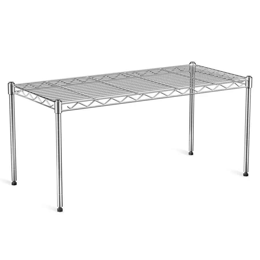 

Wire Shelf Rack,30 Wx14 Dx17 H,Single Metal Shelves Rack,Height Adjustable Metal Wire Shelving Unit and Storage for Kitchen,Cabi
