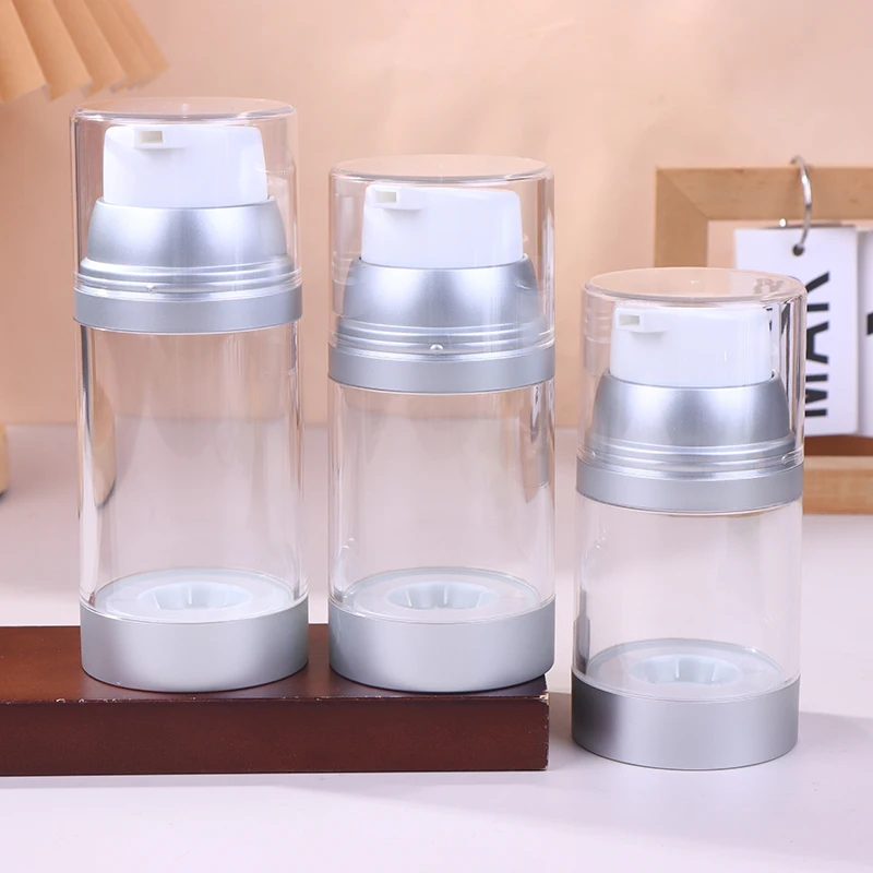 100-150ML 프레스 온 빈 에어리스 펌프 용기 리필 형 크림 로션 진공 병 휴대용 여행 용기 하위 병