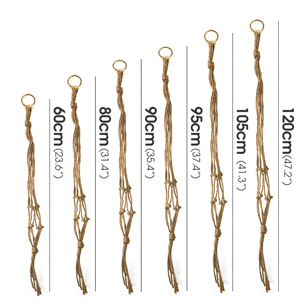 2PCS Plant Hanger Rope Cotton Hemp Rope for Indoor Outdoor Hanging Wall Garden Decorations Plants Suspension Flower Flowerpot