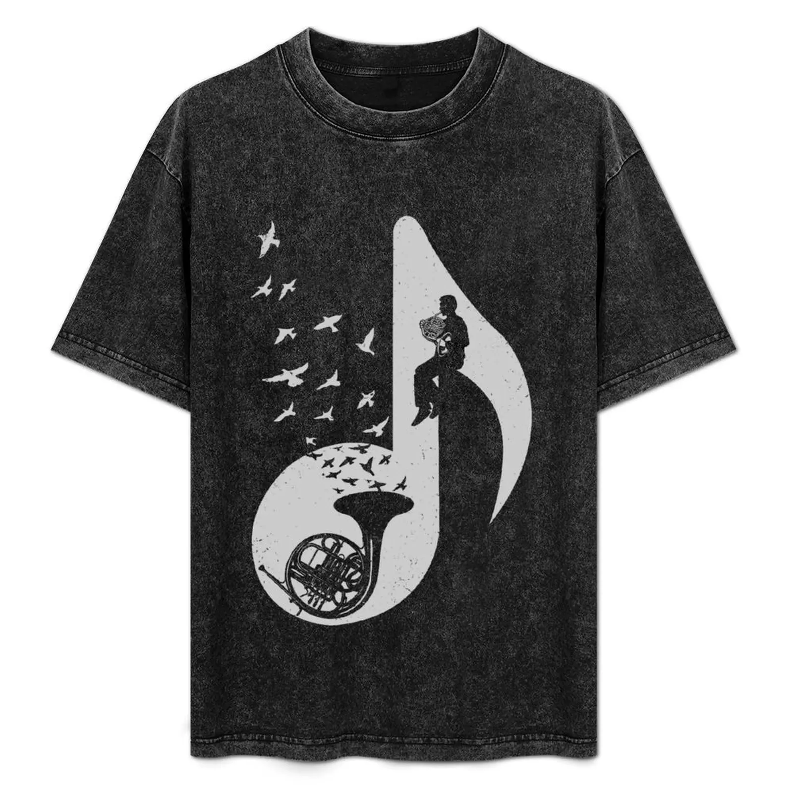 

Musical note - French Horn T-Shirt anime basketball graphic tees plain mens clothes