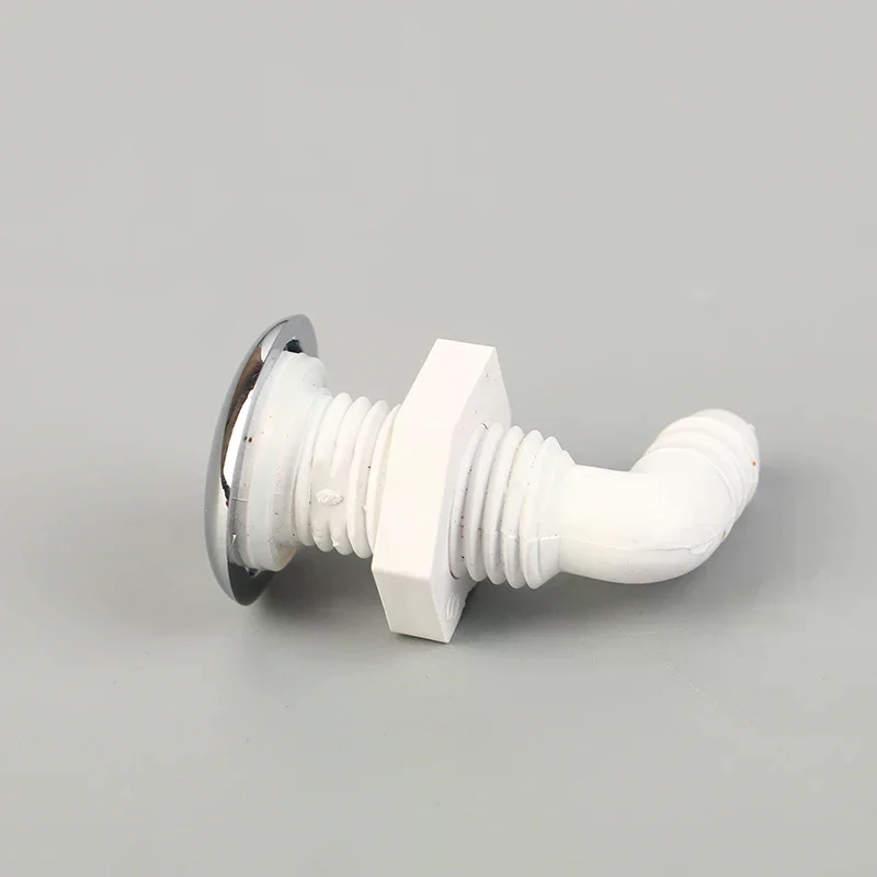 Hot Tub Air Jet Air Nozzle Chrome-plated Surface Non-metallic with White Base Massage Bathtub Accessories