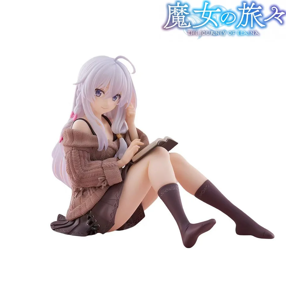 9 سنتيمتر أنيمي تجول الساحرة: رحلة Elaina الشكل Elaina فستان منسوج الجلوس الموقف عمل الشكل البلاستيكية لعبة مجسمة جمع