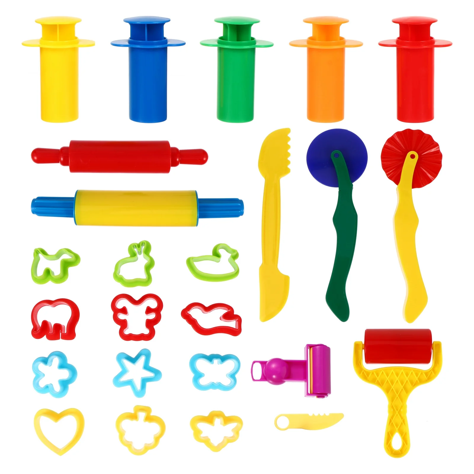 Juego de herramientas de arcilla para niños, Kit de arcilla de modelado de colores, moldes Diy, herramientas de plastilina para niños, juguete educativo, 25 uds.