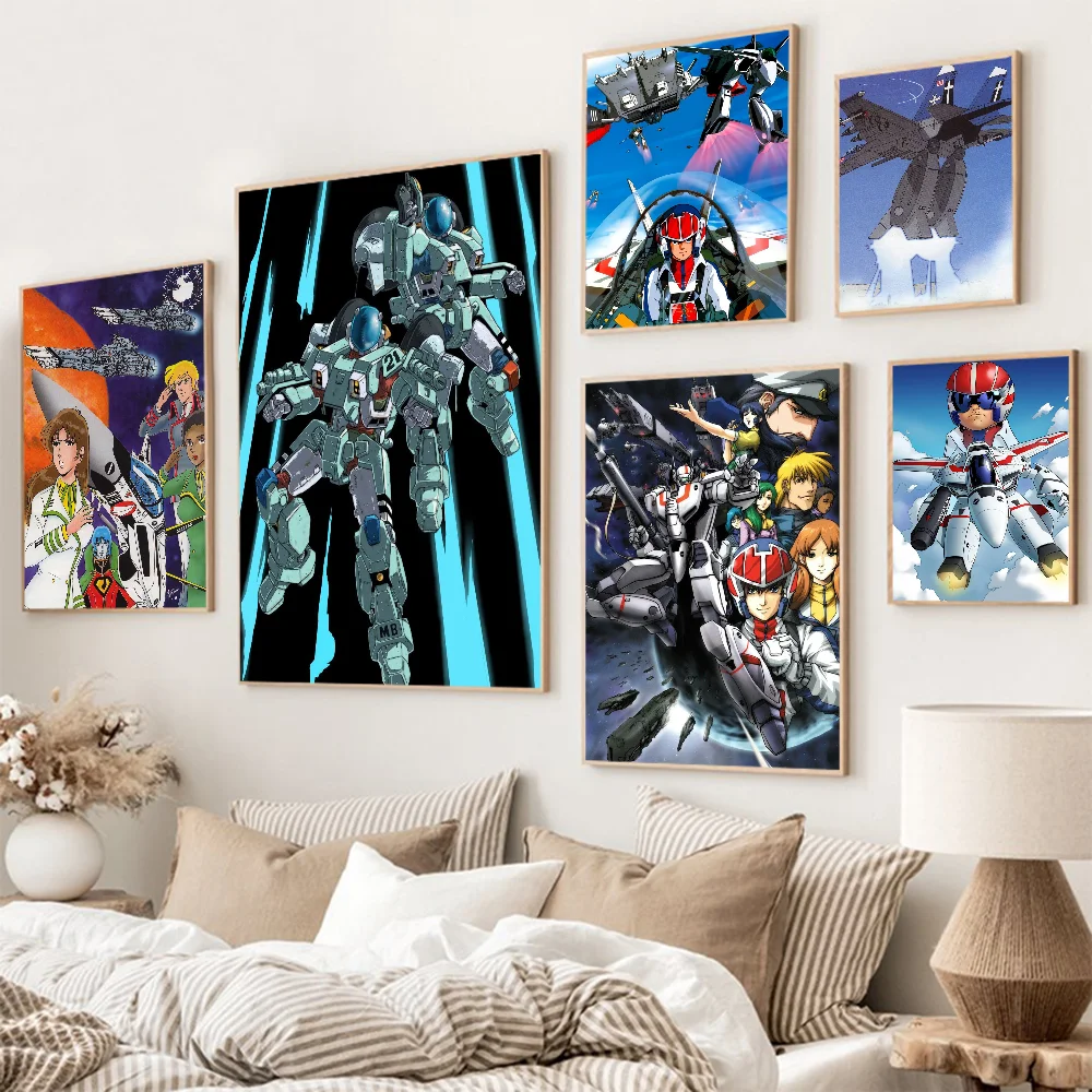 

Anime R-Robotech DIY Sticky Poster Whitepaper Prints Posters Artwork Vintage Decorative Painting