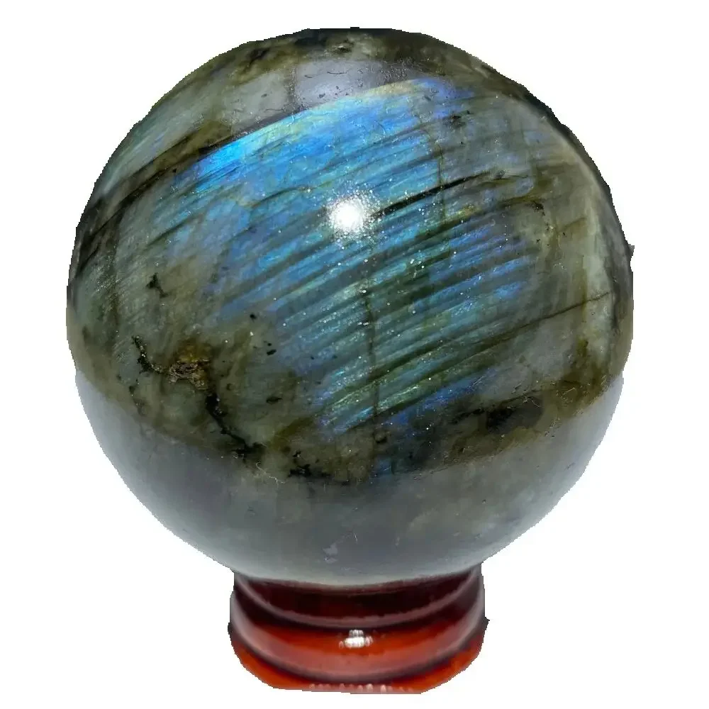 Natural Labradorite Ball Crystal Multicolor Raw Stone Reiki Healing Gem Energy Home Decoration