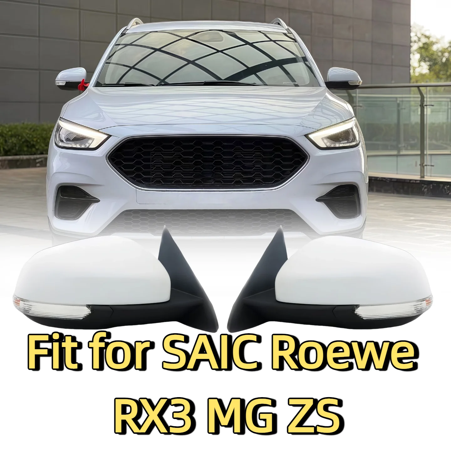 Car Engine Parts, Left/Right Rearview Mirror, White/Black/Blue/Red, for China SAIC Roewe RX3 MG ZS, 1 Unit