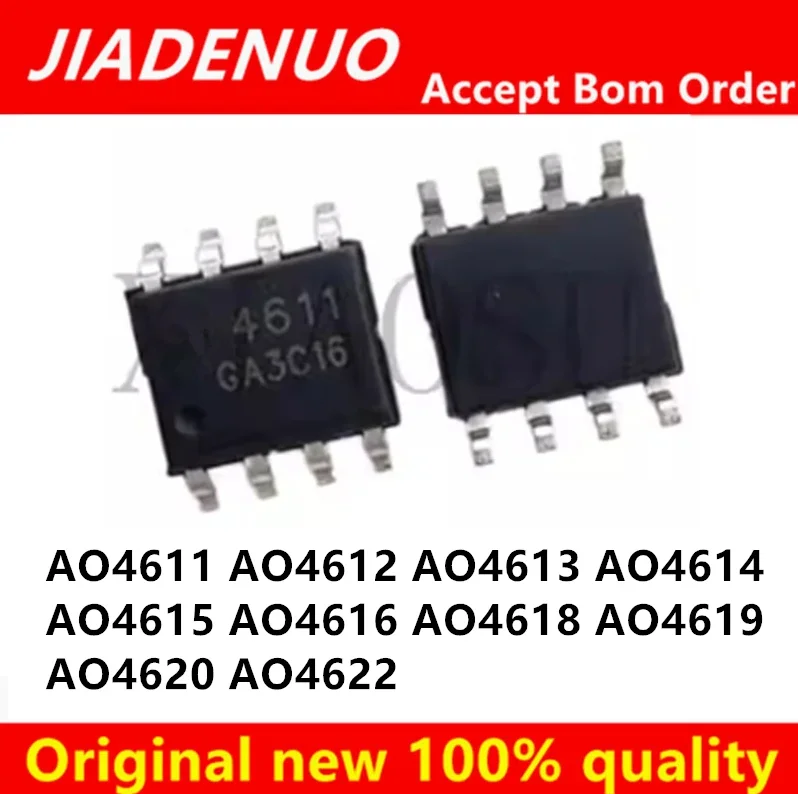 (10 piezas) 100% nuevo Chipset AO4612 AO4613 AO4611 AO4614 AO4615 AO4616 AO4618 AO4619 AO4620 AO4622 sop-8