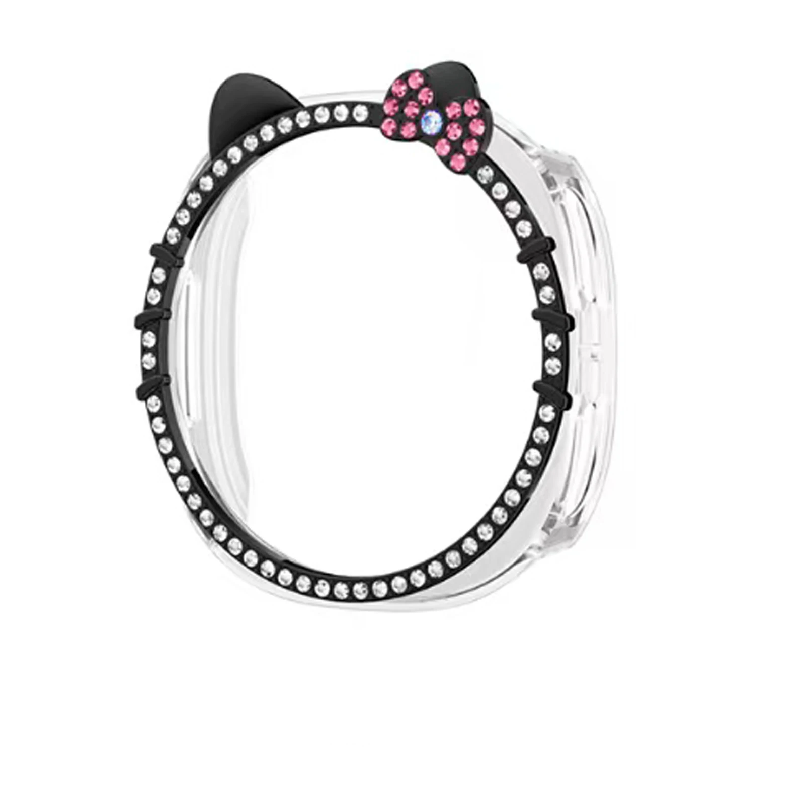 حافظة لطيفة على شكل قطة كيتي لساعة سامسونج جالاكسي 8 40 مللي متر 44 مللي متر حامي الماس ملحقات الساعة الذكية للنساء غطاء سامسونج watch8