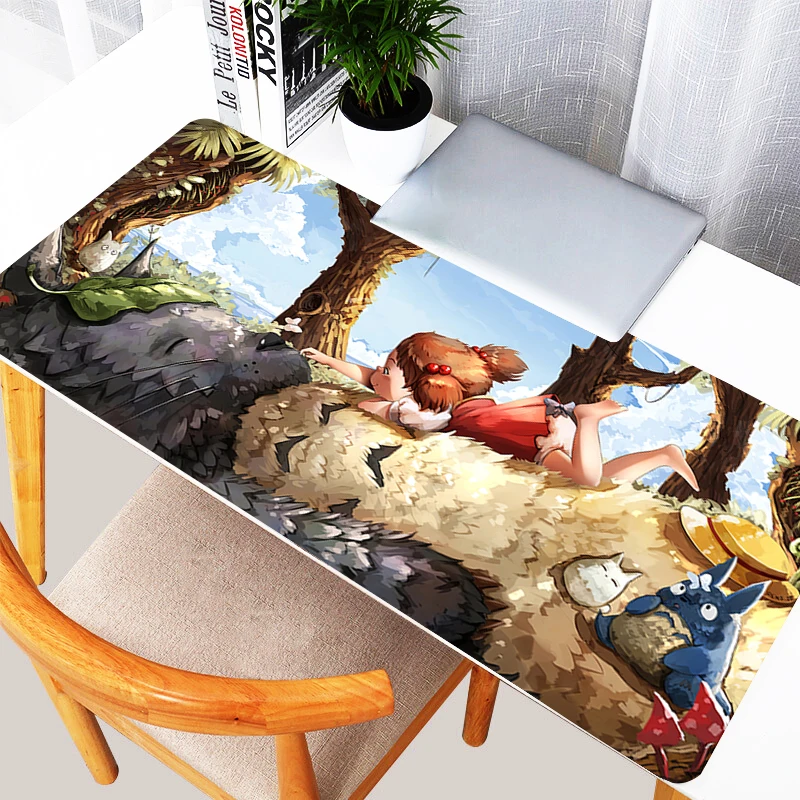 Mouse Pad PC Gaming Accessories Mousepad Laptop Kawaii Anime T-totoro Desk Mouse Mat Cartoon HD Print Keyboard Pad Cute Carpet